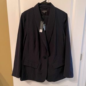 NWT Lane Bryant navy pinstripe suit jacket. Size 24